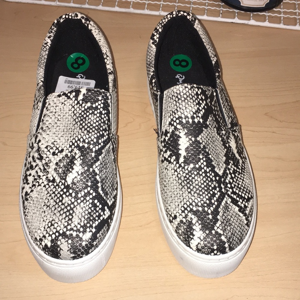 Snakeskin platform shoes